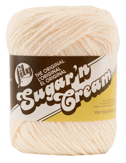 Lily Sugar'n Cream Yarn - Solids-Soft Ecru - 102001-1004 - 057355256651