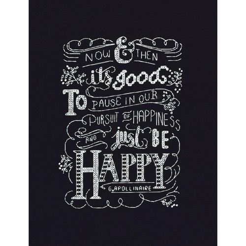 Design Works Counted Cross Stitch Kit 8"X10"-Just Be Happy (14 Count) DW2886