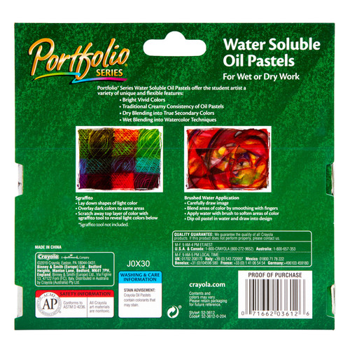 Crayola Portfolio Series Oil Pastels-12/Pkg - 52-3612 Crayola Portfolio Series Oil Pastels-12/Pkg - 52-3612