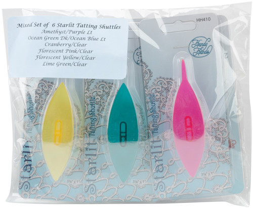 Handy Hands Starlit Tatting Shuttle Assortment 6/Pkg- - SHH410A - 769826004103