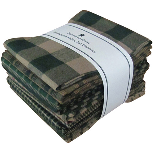 Dunroven Homespun 18"X21" Fat Quarters 12pcs-Green - H100-400 - 875025000799 Dunroven Homespun 18"X21" Fat Quarters 12pcs-Green - H100-400 - 875025000799