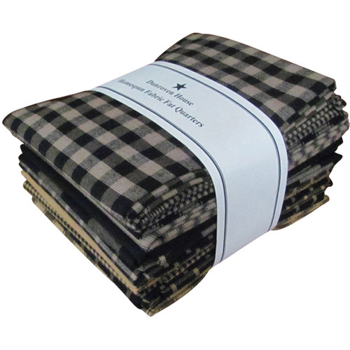 Dunroven Homespun 18"X21" Fat Quarters 12pcs-Black - H100-500 - 875025000805