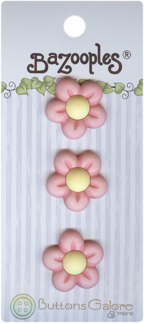 Buttons Galore BaZooples Buttons-Pink Flowers - BZ1-132 - 840934063401 Buttons Galore BaZooples Buttons-Pink Flowers - BZ1-132 - 840934063401