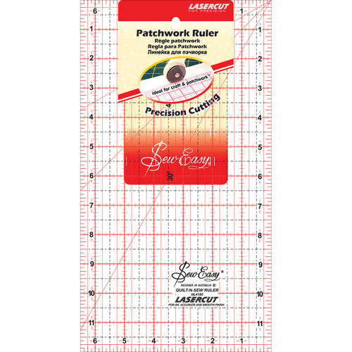 Tacony SewEasy Patchwork Quilt Ruler-12"X6.5" NL4180