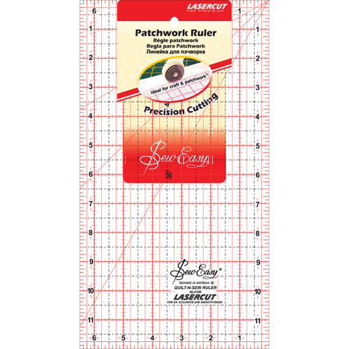 Tacony SewEasy Patchwork Quilt Ruler-12"X6.5" -NL4180