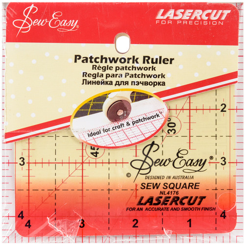 Tacony SewEasy Square Quilt Ruler-4.5"X4.5" NL4176 - 93173850065299317385006529