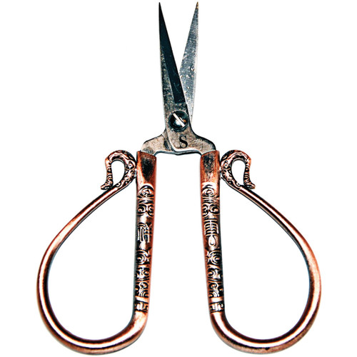 Sullivans Heirloom Embroidery Scissors 4"-Antique Copper Teardrop Handle 38246