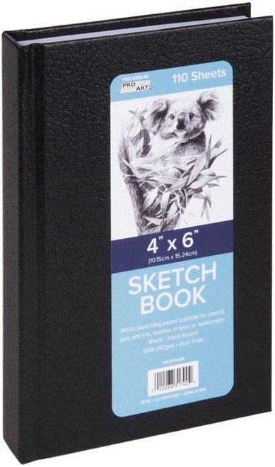 Pro Art Hard Bound Sketch Book 4"X6"-110 Sheets -PA020500 - 020268317009
