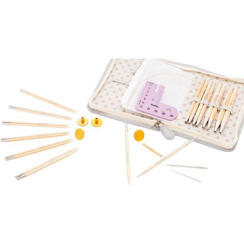 Tulip Carryc Long Interchangeable Bamboo Knitting Needle Set-Sizes 3.25mm-9mm - TP1264