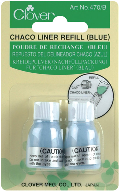 Clover Chaco Liner Refill 2/Pkg-Blue - 470-B - 051221514814