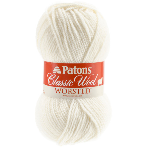 Patons Classic Wool Yarn-Winter White - 244077-201 - 067898030106
