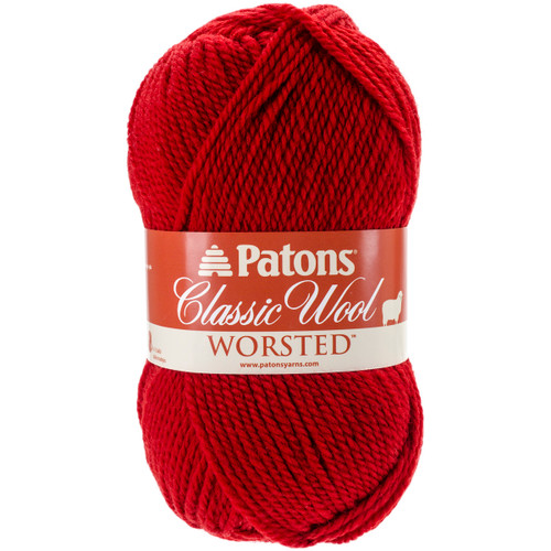Patons Classic Wool Yarn-Bright Red 244077-230 - 067898034203