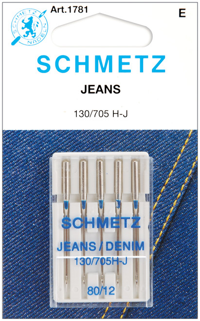Schmetz Jean & Denim Machine Needles-Size 12/80 5/Pkg - 1781 - 036346317816
