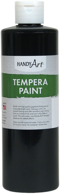 Handy Art Tempera Paint 16oz-Black - 201-055 - 075176104753