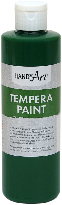 Handy Art Tempera Paint 8oz-Green - 206-045 - 075176104661
