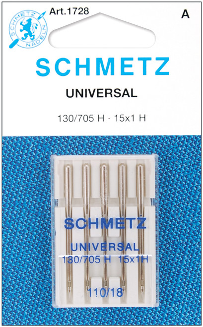 Schmetz Universal Machine Needles-Size 18/110 5/Pkg 1728 - 036346317281