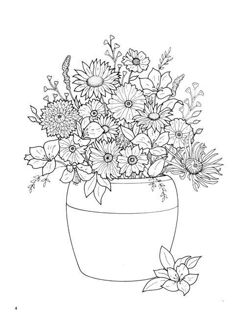 Dover Publications-Floral Bouquets Coloring Book -DOV-28654