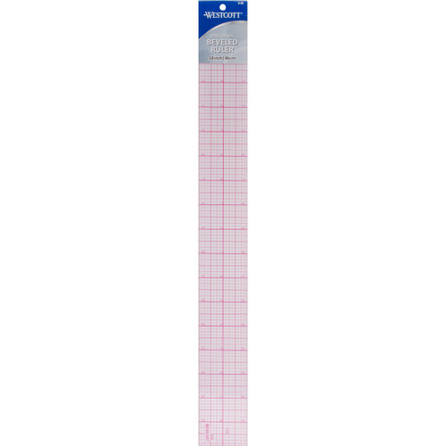 Westcott 8ths Graph Beveled Ruler 18"B-85 - 088359002418