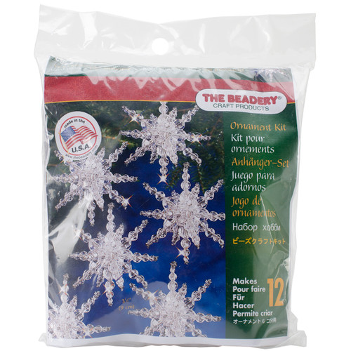 The Beadery Holiday Beaded Ornament Kit-Snow Clusters 3.5" Makes 12 BOK-7282 - 045155886864