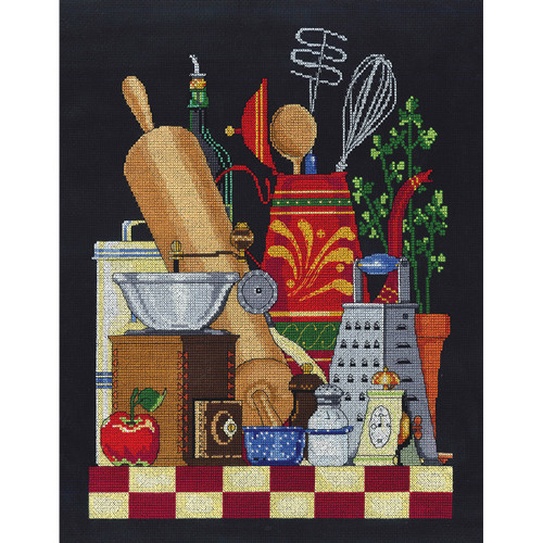 Janlynn Counted Cross Stitch Kit 11"X14"-Kitchen Still Life (14 Count) - 17-0105 - 049489007124