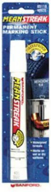 MeanStreak Permanent Marking Stick, White - 85118PP - 071641851184