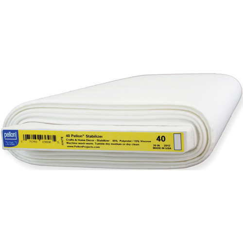 Pellon Sew-In Medium-Weight Stabilizer-White 20"X30yd - 40-W - 075269036985