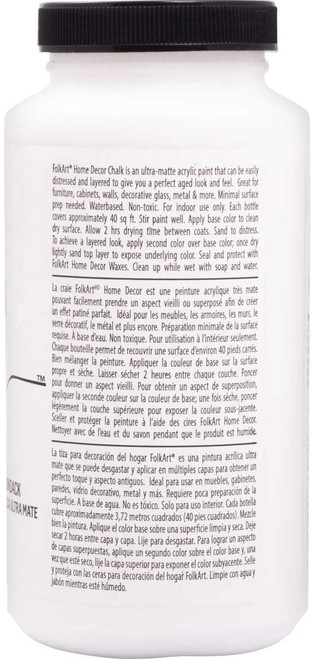 Folkart Home Decor Chalk Paint 16oz-White Adirondack - HDCHLK16-34846
