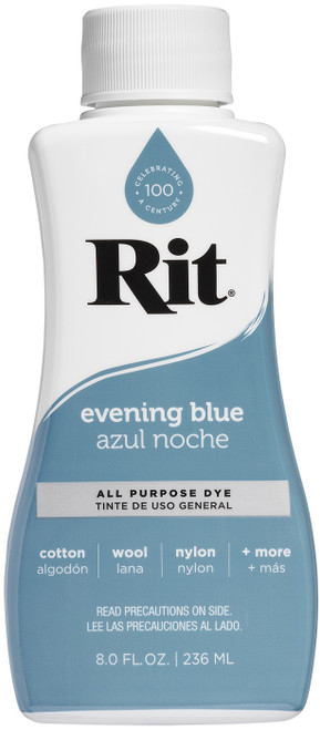 Rit Dye Liquid 8oz-Evening Blue 8-88270 - 885967882704