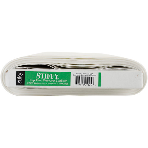 Sulky Stiffy Tear-Away Stabilizer-White 20"X25yd - 216-25 - 727072216251