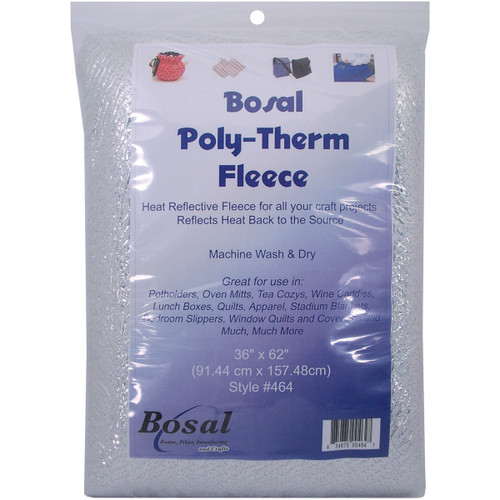 Bosal Poly-Therm Heat Reflective Fleece-Silver 62"X36" 464 - 834875004647