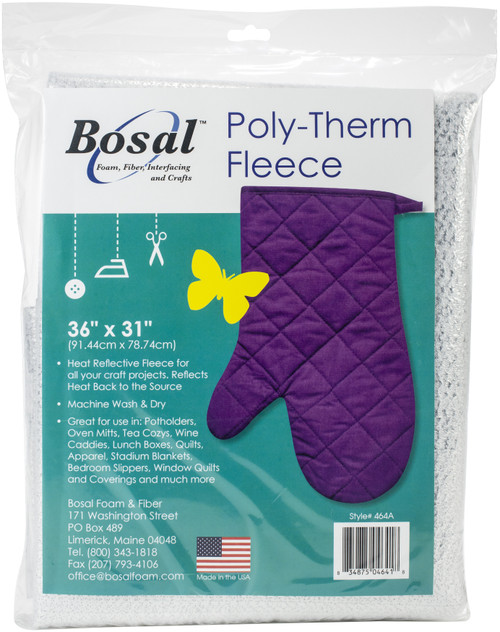 Bosal Poly-Therm Heat Reflective Fleece-Silver 31"X36" - 464A - 834875046418 Bosal Poly-Therm Heat Reflective Fleece-Silver 31"X36" - 464A - 834875046418