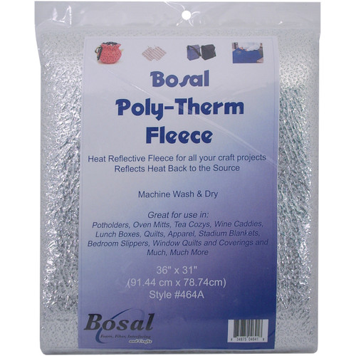 Bosal Poly-Therm Heat Reflective Fleece-Silver 31"X36" - 464A
