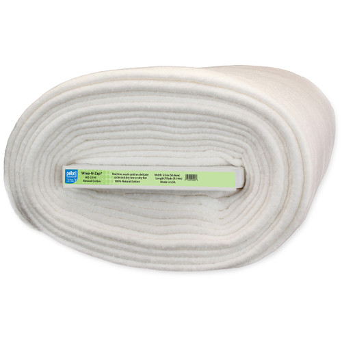 Pellon Wrap-N-Zap 100% Natural Cotton Batting-Natural 22"X10yd - WZ-2210 - 075269000955