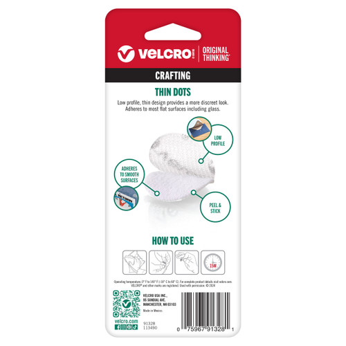 VELCRO(R) Brand Thin Fasteners Coins .625" 15/Pkg-Clear - 91328