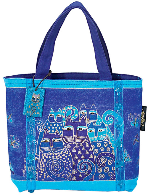Laurel Burch Mini Bag 11"X3"X8"-Indigo Cats - LB415 - 651462020756 Laurel Burch Mini Bag 11"X3"X8"-Indigo Cats - LB415 - 651462020756