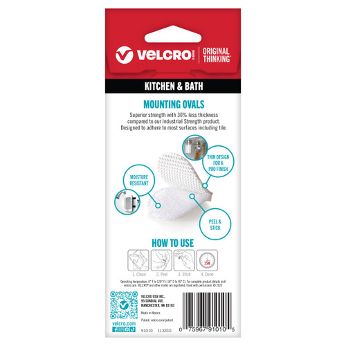 VELCRO(R) Brand Industrial Strength Coins 1"X.75" 10/Pkg-White - 91010