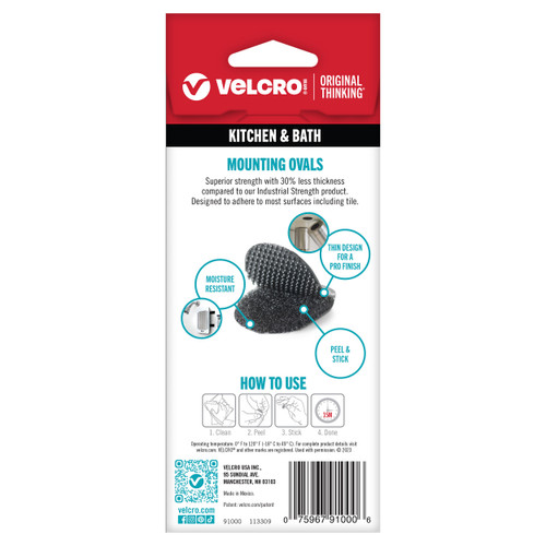 VELCRO(R) Brand Industrial Strength Coins 1"X.75" 10/Pkg-Black - 91000