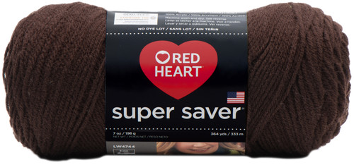Red Heart Super Saver Yarn-Coffee - E300B-365 - 073650909313