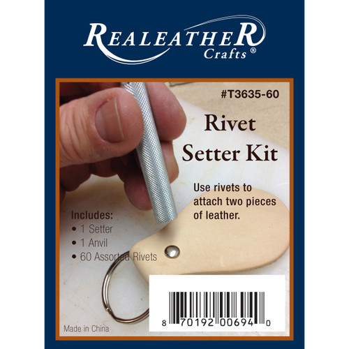 Realeather(R) Crafts Rivet Setter Kit-Nickel - T3635-60 - 870192006940