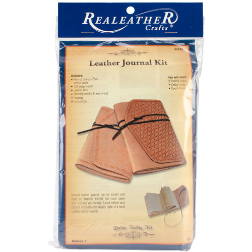 Realeather(R) Crafts Leather Journal Kit-Dark Brown - C4182-02 - 870192006568