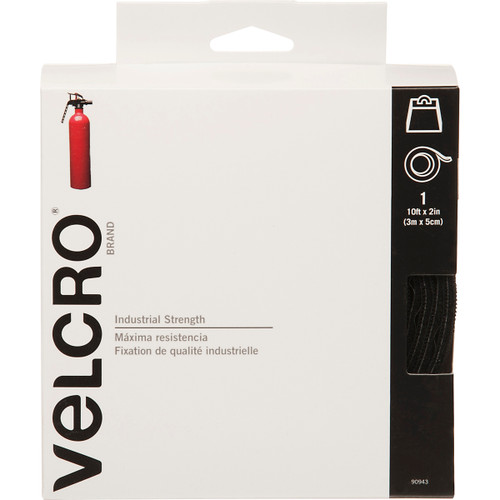 VELCRO(R) Brand Industrial Strength Tape 2"X10'-Black 90943 - 075967909437
