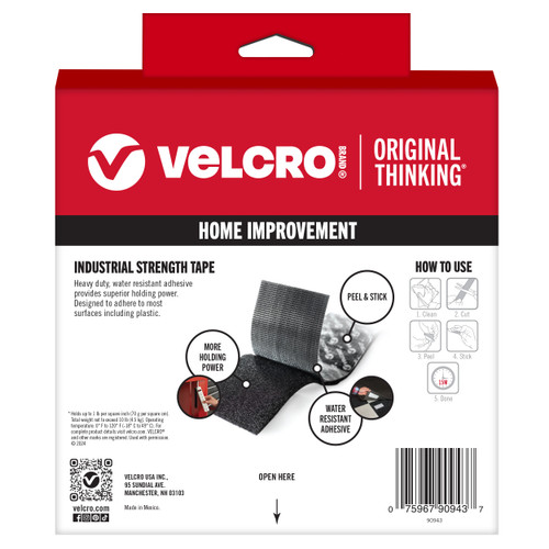 VELCRO(R) Brand Industrial Strength Tape 2"X10'-Black - 90943