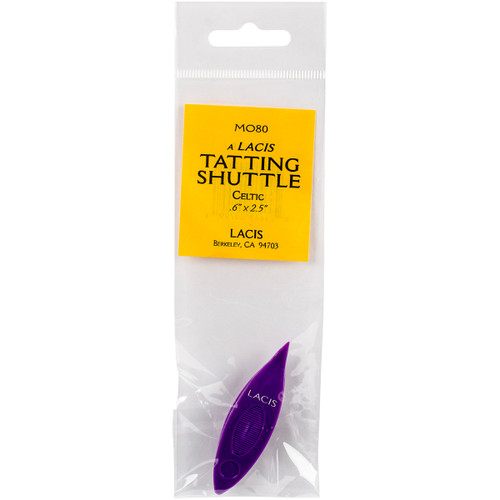Lacis Celtic Tatting Shuttle Pointed Tip-Purple -MO80-PRPLE - 824649007998