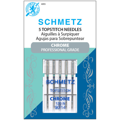 Schmetz Chrome Topstitch Machine Needles-Size 90/14 5/Pkg 4093 - 036346140933