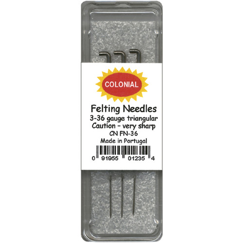 Colonial Felting Needles 3/Pkg-Size 36 Triangle - CNFN36 - 091955012354