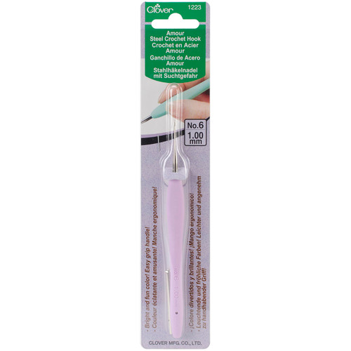 Clover Amour Steel Crochet Hook-Size 6/1mm - 1223 - 051221712234 Clover Amour Steel Crochet Hook-Size 6/1mm - 1223 - 051221712234