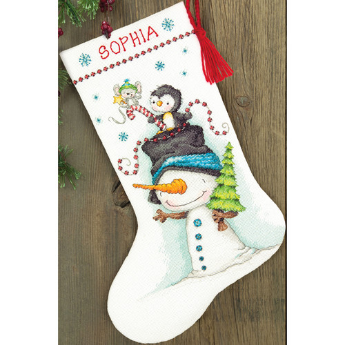 Dimensions Counted Cross Stitch Kit 16" Long-Jolly Trio Stocking (14 Count) 70-08937