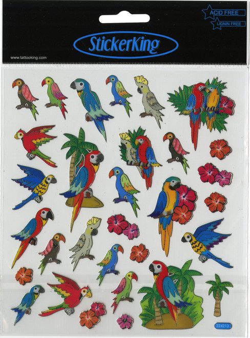 Sticker King Stickers-Parrots - SK129MC-4256 - 679924425611