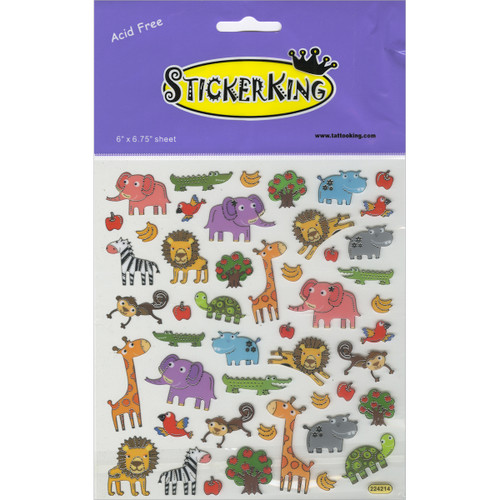 Sticker King Stickers-Zoo Fun - SK129MC-4257 - 679924425710 Sticker King Stickers-Zoo Fun - SK129MC-4257 - 679924425710