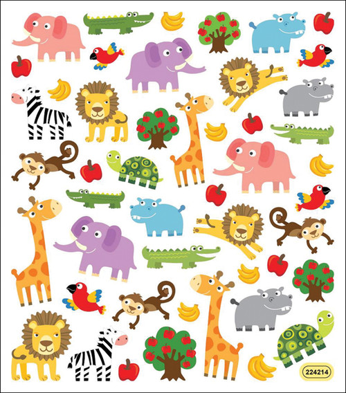 Sticker King Stickers-Zoo Fun - SK129MC-4257 Sticker King Stickers-Zoo Fun - SK129MC-4257